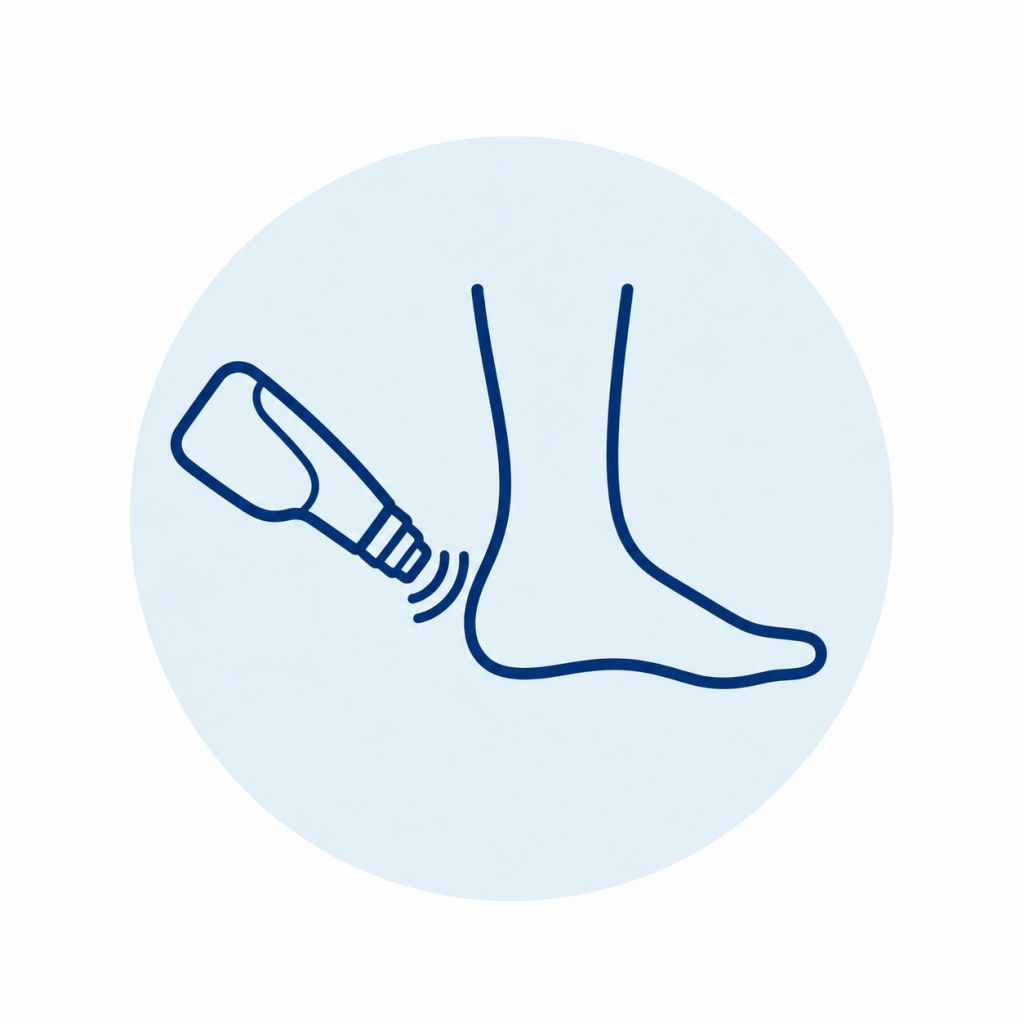 Shockwave therapy for heel and foot pain