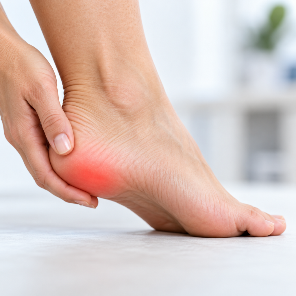 Heel pain and plantar fasciitis foot problem assessment
